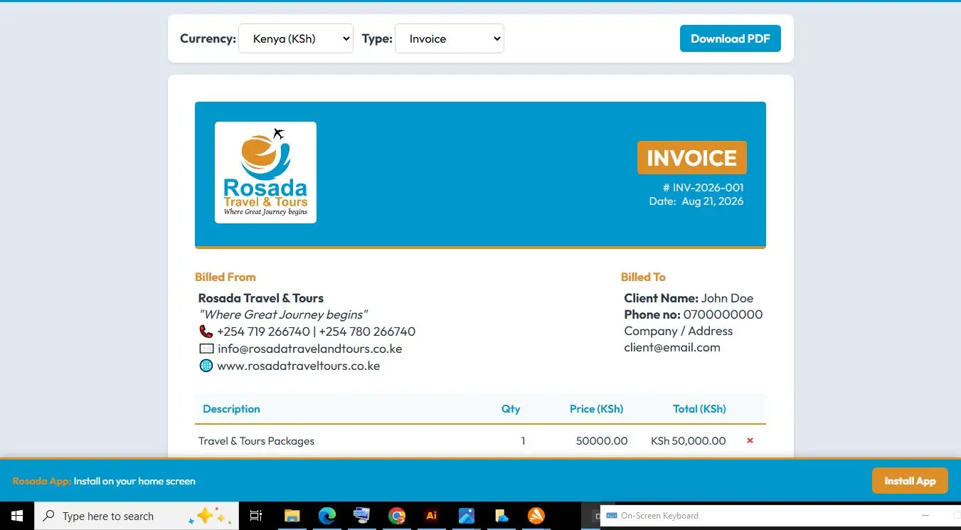 Rosada Web Hub